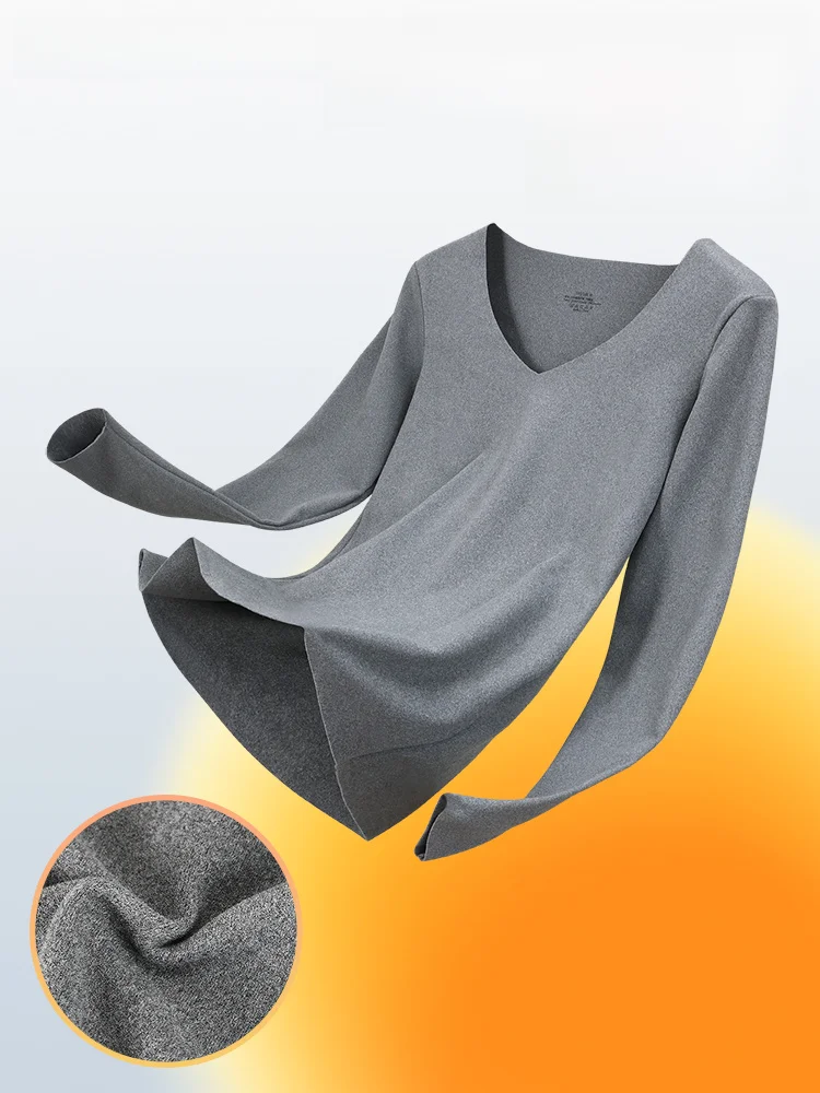 Мужской утепленный HEATTECH на флисовой подкладке осенне-зимний цельный теплый топ