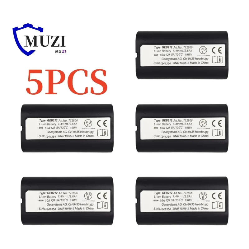 5 шт. высококачественная батарея GEB212 для Leica ATX1200 ATX1230 GPS1200 GPS900 GRX1200 сменная