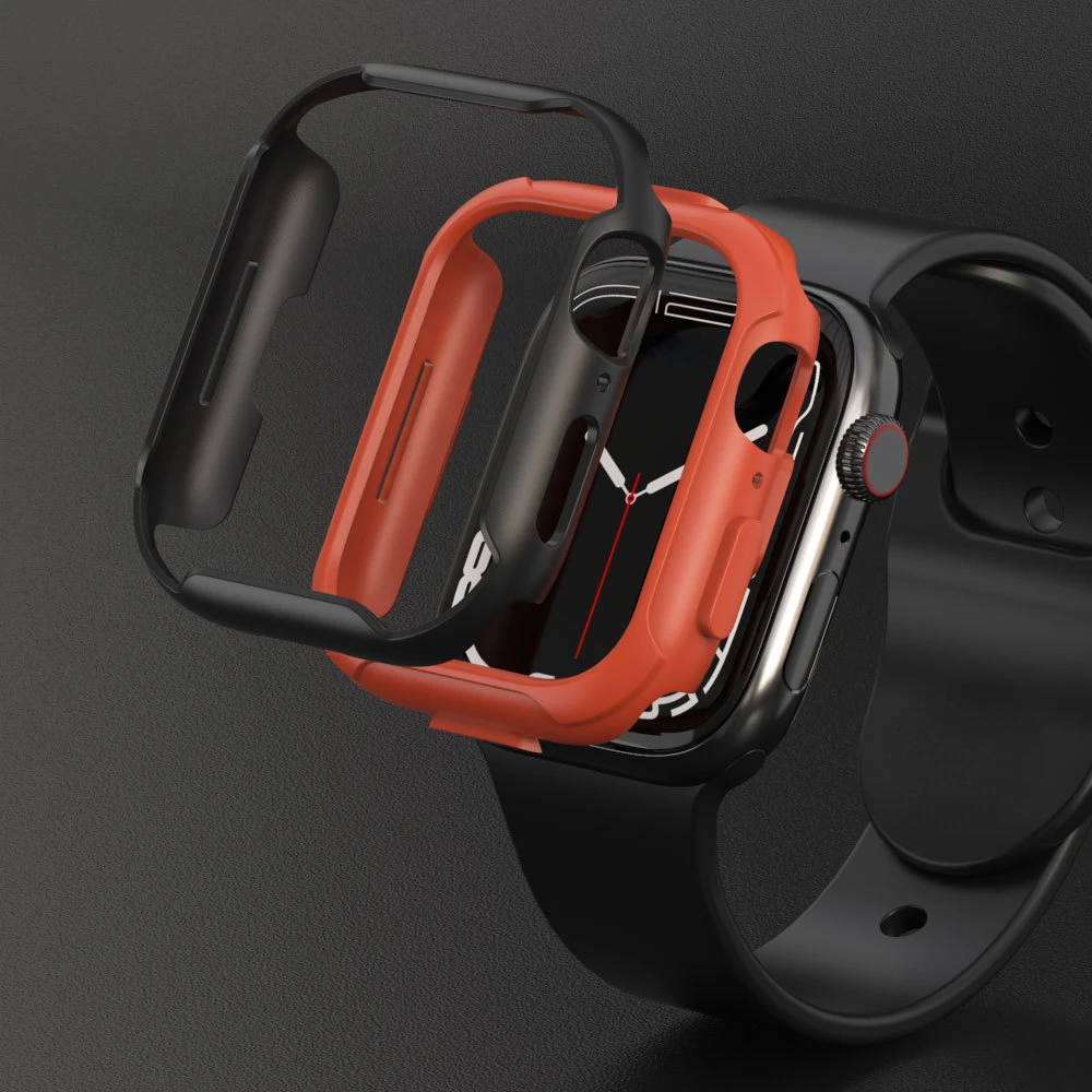 

Rubber Case for Apple Watch Series 8 7 6 5 SE 40mm 41mm 44mm 45mm for IWatch Silicone Strap Shockproof Case Replace Accessories
