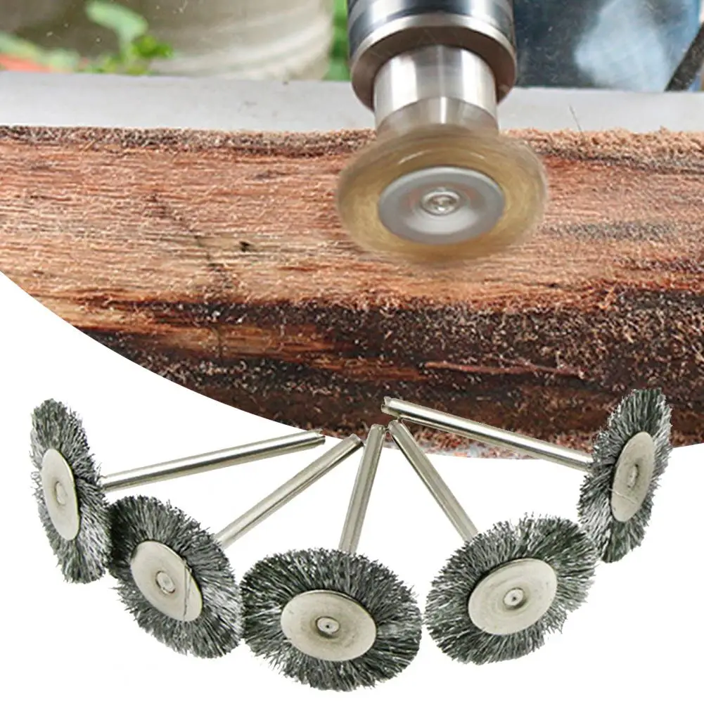 

Прочная стальная проволока, железная ручка с высокой твердостью/Плоская/форма чаши, удаление ржавчины, Полировочная щетка, сделай сам