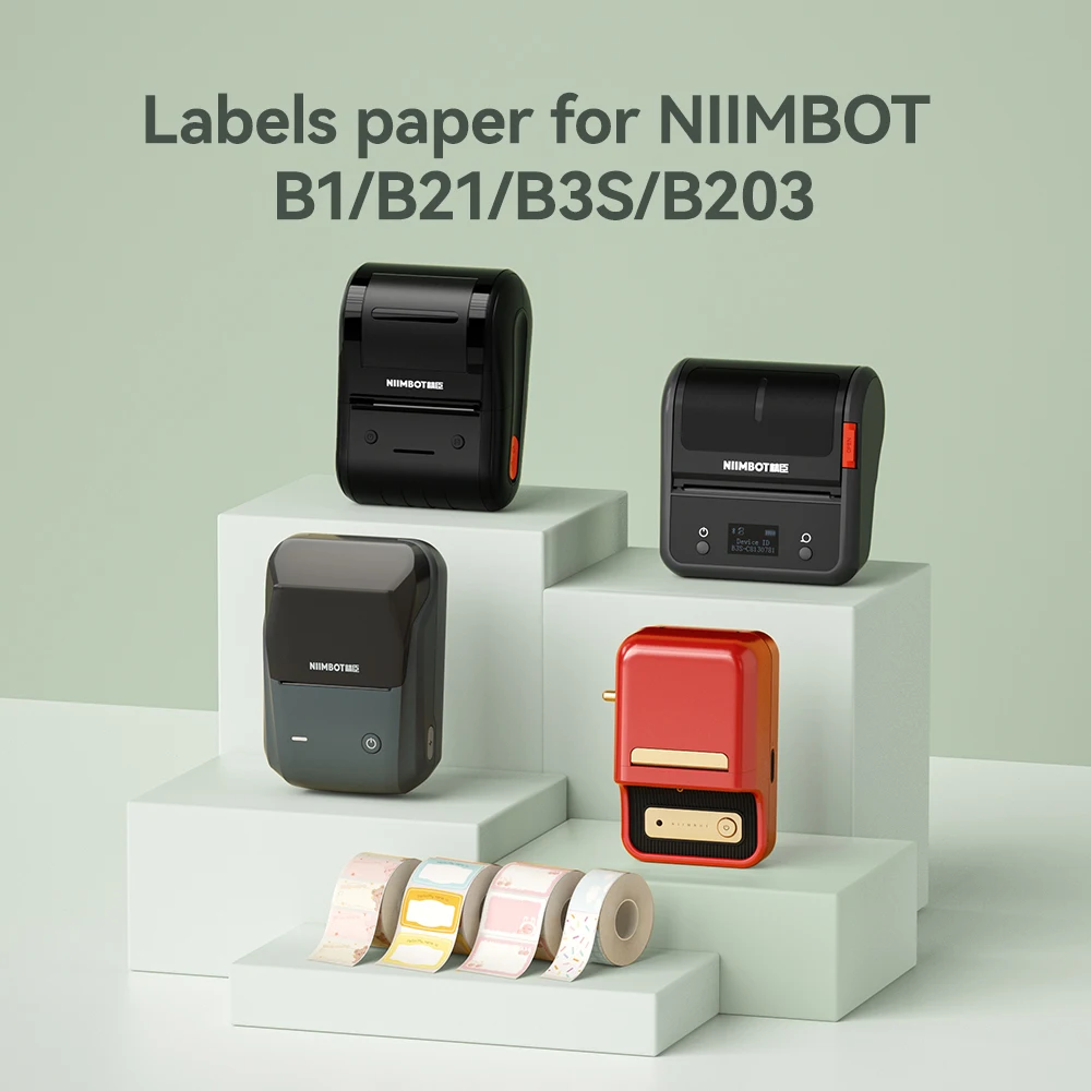 Фото Термальная этикетка NIIMBOT для B1, B31, B21, B3S, самоклеящаяся наклейка для малого бизнеса «сделай сам», штрих-код/цена/Имя/изображение/логотип/домашняя бирка №2