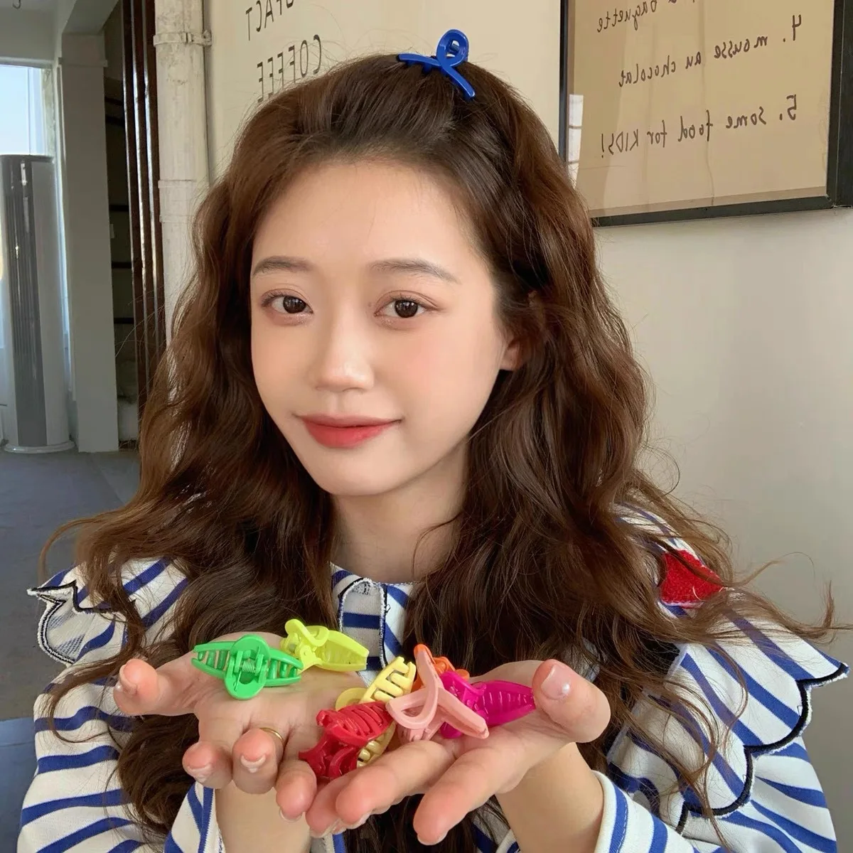 Candy Color Children Shark Clip Girl Cross Hair Catch Japanese and Korean Hair Accessories Bebe Kawaii Headbands for Girls