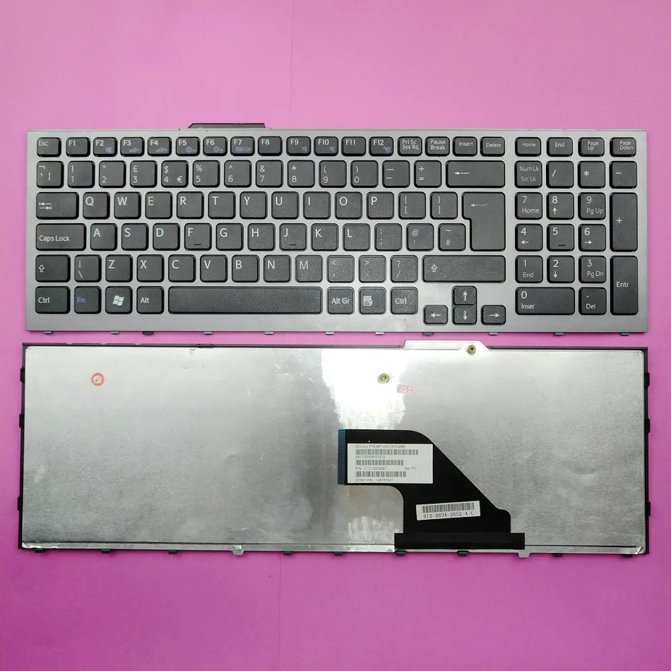 

UK Laptop Keyboard For SONY VPC-F11 F12 F13 F21 F22 F136 F138 F117 F170VPC F115 F219FC F21Z1E F249FCF119FC Series UK Layout