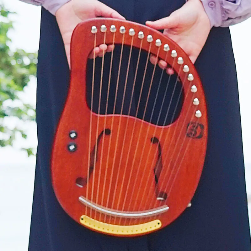 Chinese Wooden Design Harp Miniature Traditional Harp Professional Carry Portable Instrumentos Musicales Musical Instruments enlarge