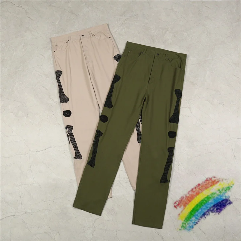 

Kapital Bone Embroidery Cargo Pants Men Women 1:1 Best Quality Joggers High Street Overalls Slightly Kapital Loose Trousers