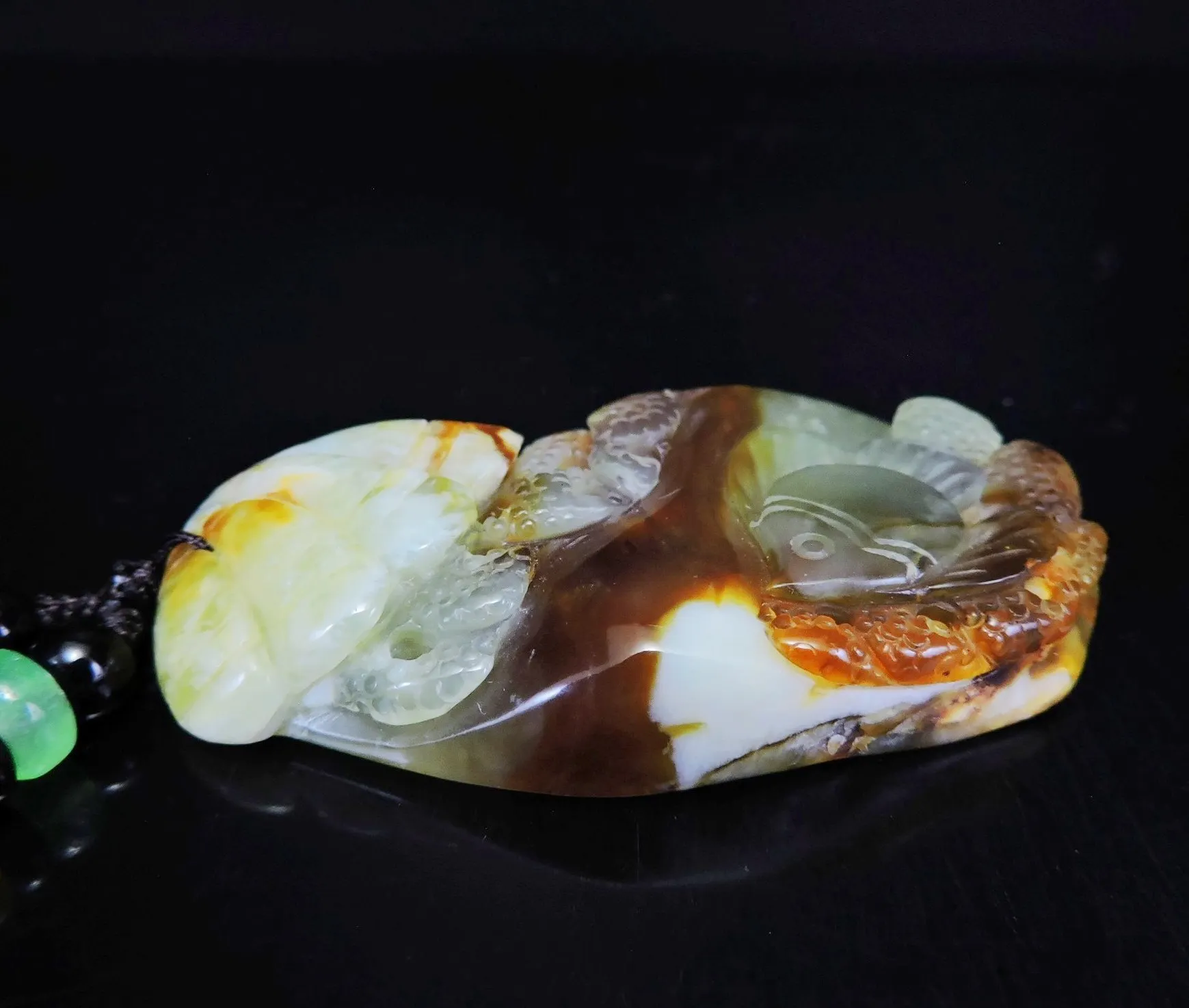 Нефритовое ювелирное изделие искусственное ожерелье ручная работа рыба ангела