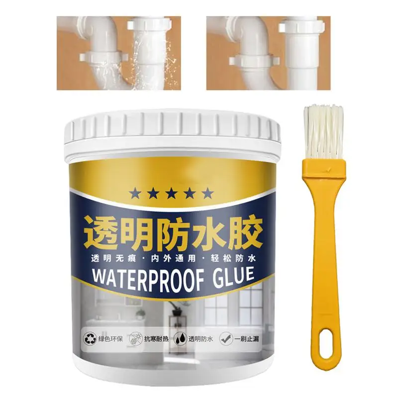 

Waterproof Sealant Agent Invisible Glue With Brush Transparent Glue Window Stable Film Leakage Protection Anti Leak Nano Glue