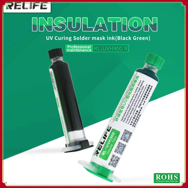 

RELIFE RL-UVH900 RL-UVH900B UV Light Curing Solder Paste for Solder Mask Motherboard PCB BGA Repair Solder Mask Oil Flux Oily