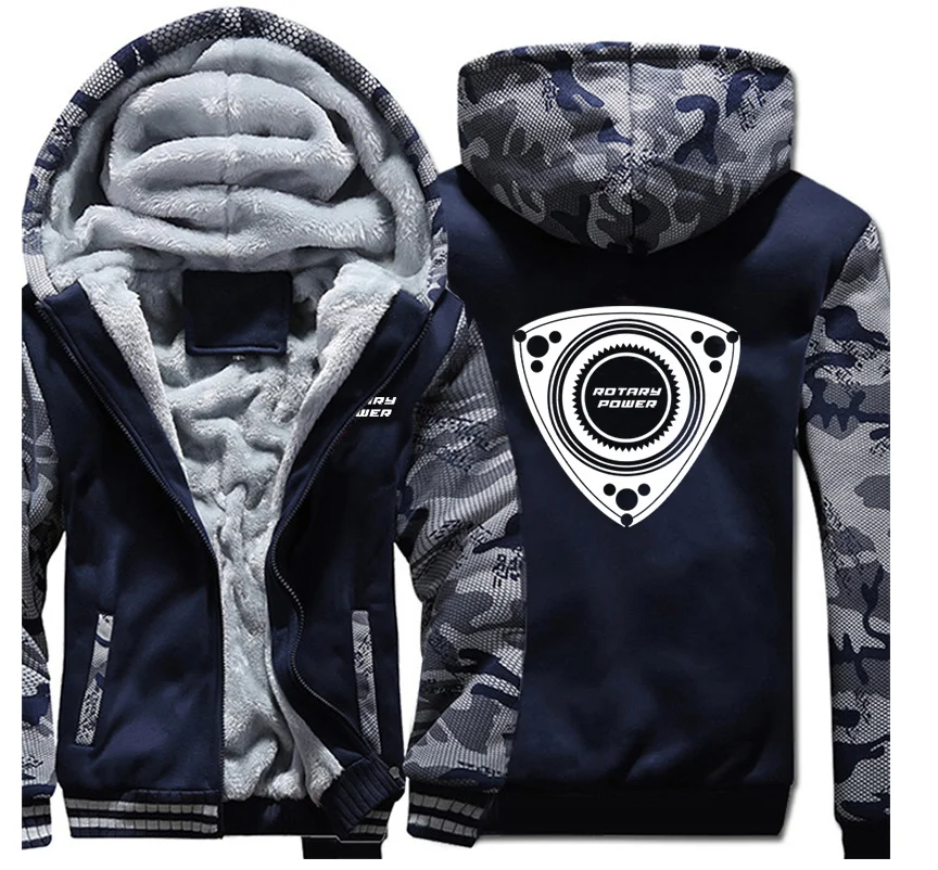 

2022 New Mazda Rotary Power logo Hoodies Camouflage sleeve Pullover Winter Jacket Sweatshirts Long Sleeve Coat