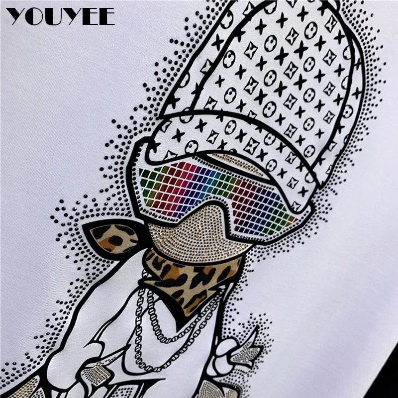 designer t shirt male fashion brand trend cartoon printing fit hot diamonds tees summer casual short sleeve m 6xl men clothes free global shipping