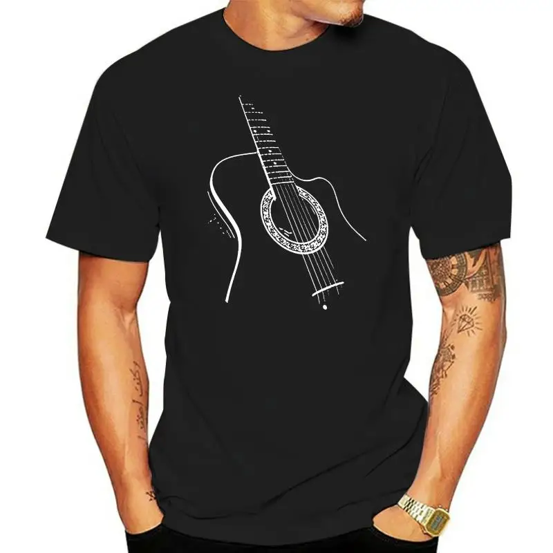 

Summer Short Sleeves Fashion T Shirt Free Shipping Acoustic Guitar Men Print Haus T-shirt