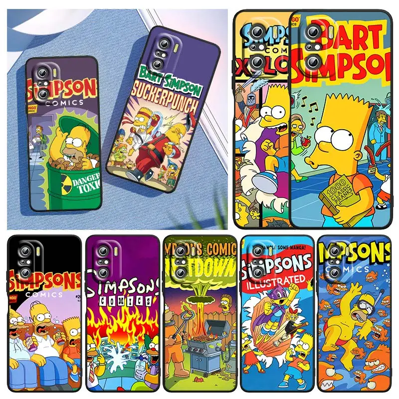 

The Simpsons Disney Popular For Redmi K40 Gaming K30 Ultra K30S K30T K20 10X Pro 9i 9A 9C 9T 9AT 9 9C 8 8A 7 A Black Phone Case