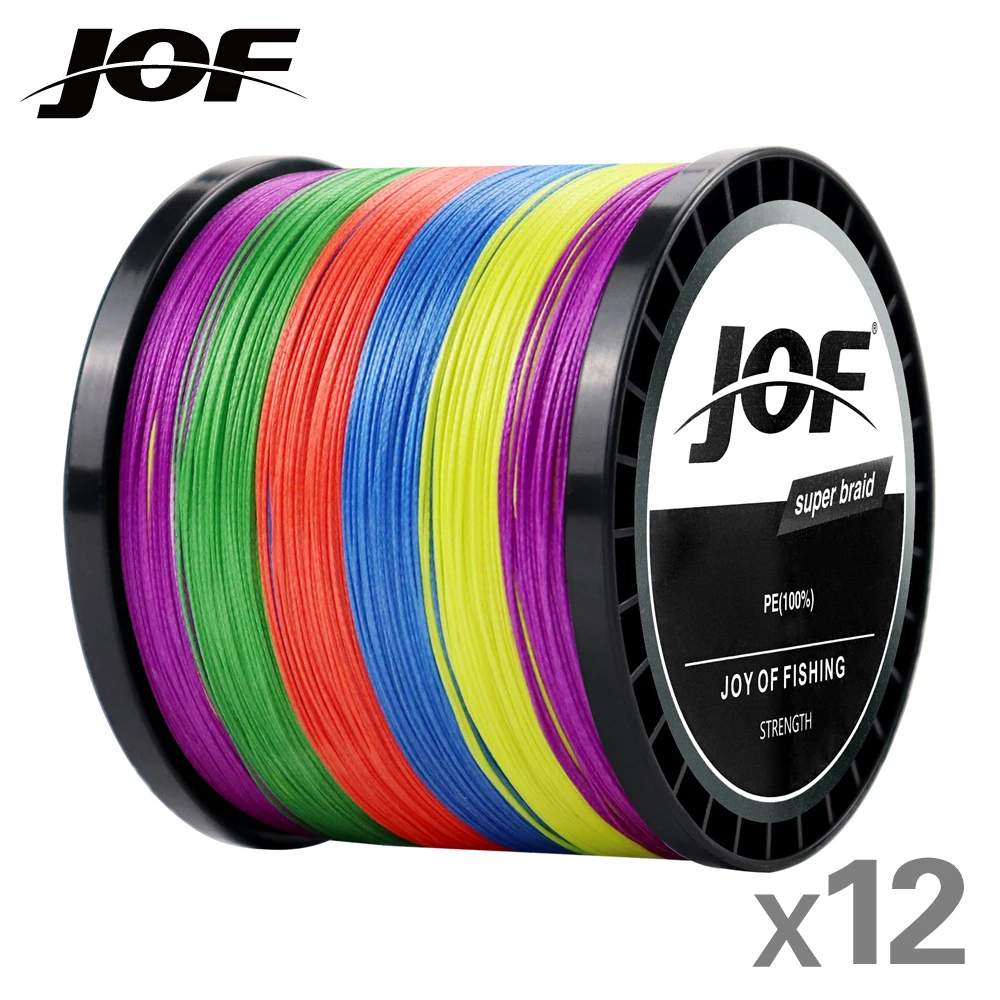 

JOF 8/12 Strands 1000M 500M 300M PE Braided Multifilament Fishing Line Tresse Peche Saltwater Fly Weave for Carp Pesca