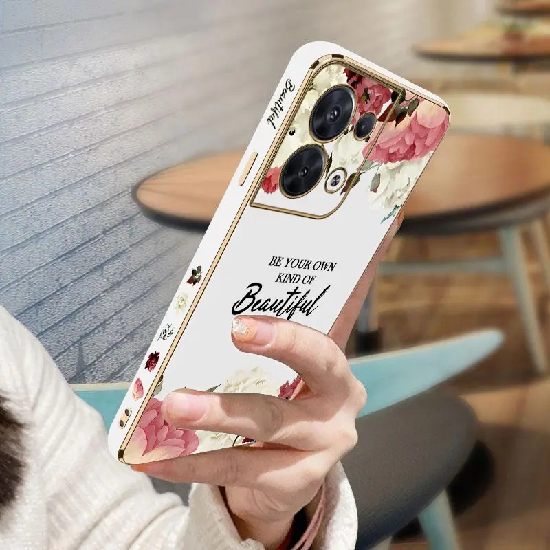 Роскошный чехол с тихими цветами для OPPO Reno 8Pro 8 7 7Lite 8T 10Pro 6ProPlus 9 10 9Pro 9ProPlus 6Z 7Z 6 6Lite 5