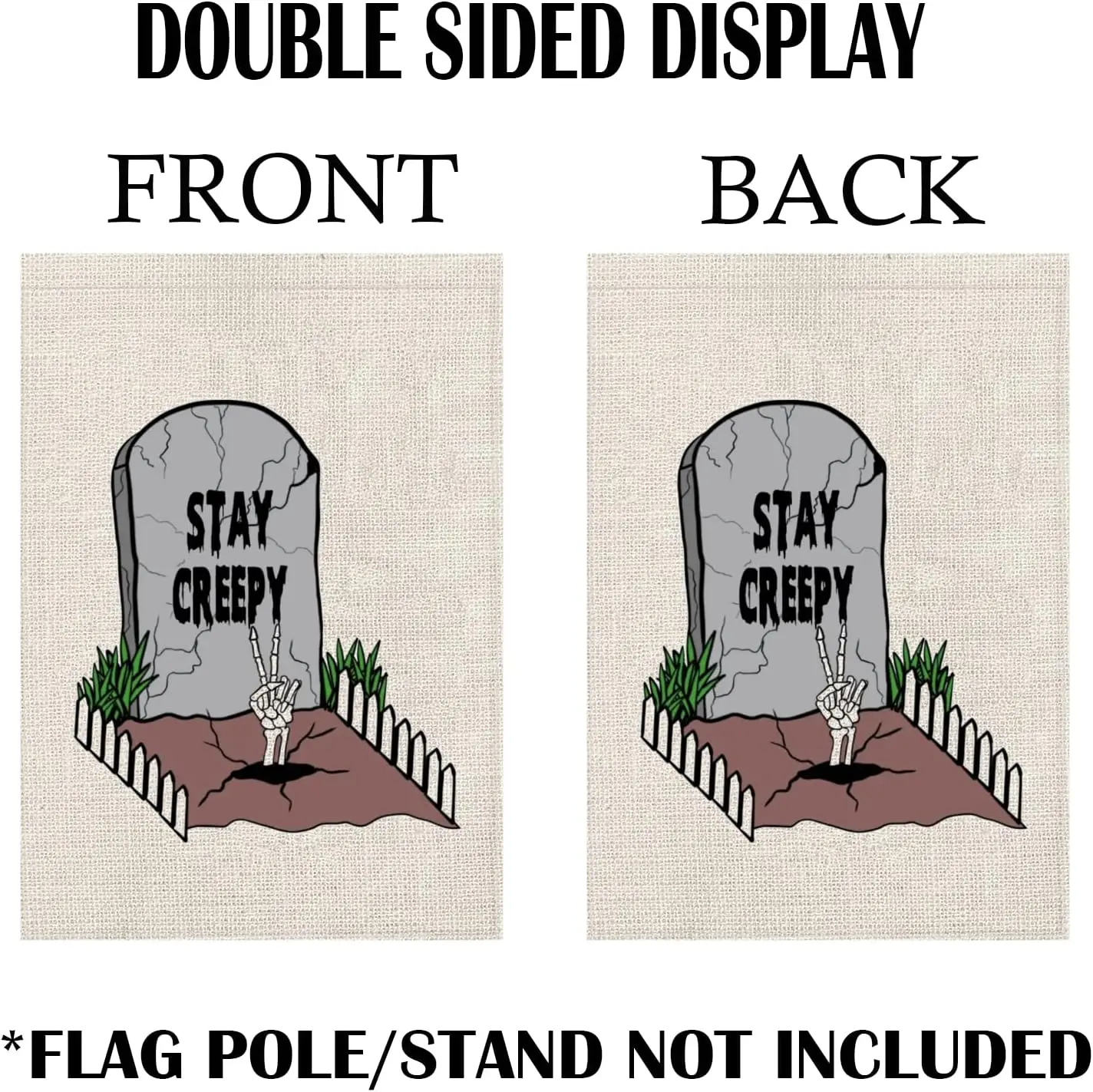 Стеснительный Садовый флаг Хэллоуин украшения для Хэллоуина в помещении (Stay