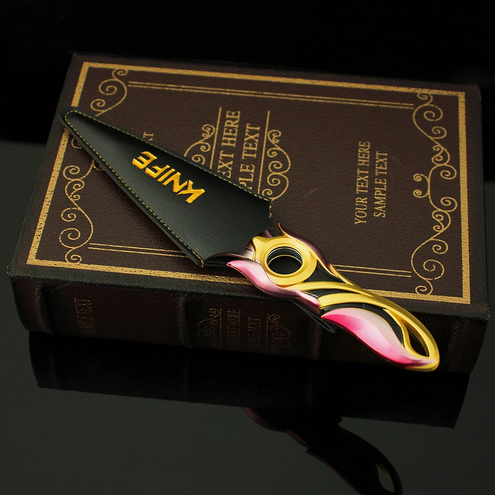 22 см доблестное оружие Mystbloom Kunai Ninja вращающееся металлическое для ближнего боя