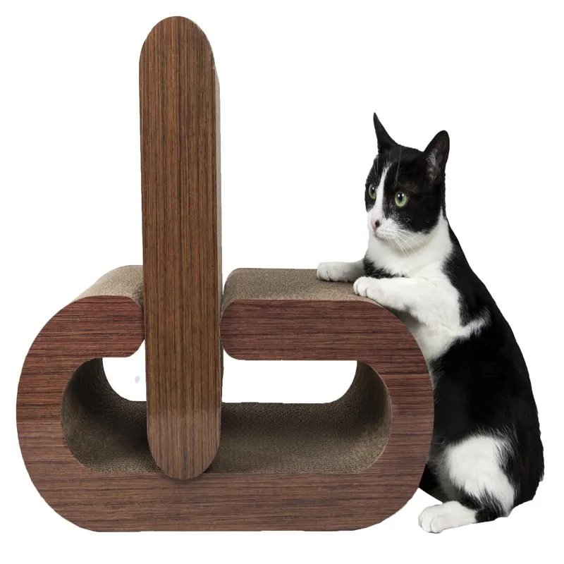 

® 2-In-1 'Pill Shaped' Premium Quality Modular Kitty Cat Scratcher Lounger Lounge with Catnip