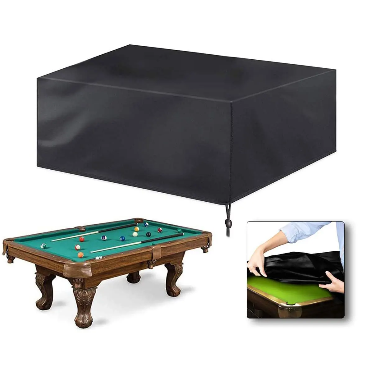 

Home Dust Cover Garden Furniture Sets 210D Oxford Cloth Pool Table Waterproof Courtyard Outdoor Furniture Cover Home Accessories