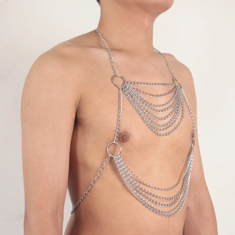 Женская цепочка на плечо Goth сексуальная металлическая в стиле панк Ювелирное