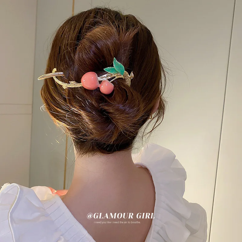 The Net Red Blogger Recommends Cherry 8-shaped Clip, Japanese And Korean Girl 1-shaped Hair Back Of Head, Curling Ha