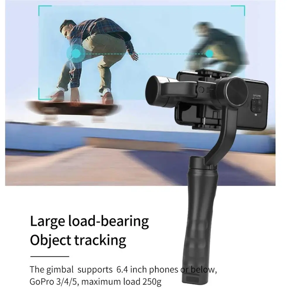 3-axis Gimbal Handheld Stabilizer Cellphone Action Camera Holder With 1/4 Threaded Screws Adjustable Joystick Quick Manual Shift enlarge