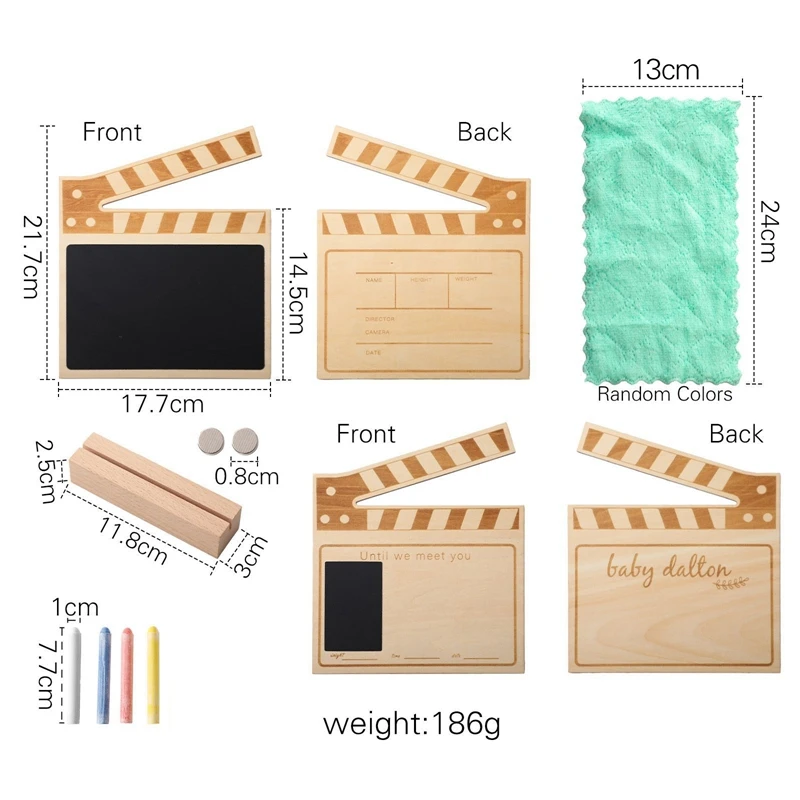 głosowany drewniany rekwizyt do zdjęć noworodka dla dzieci w wieku 0-12 miesięcy unisex