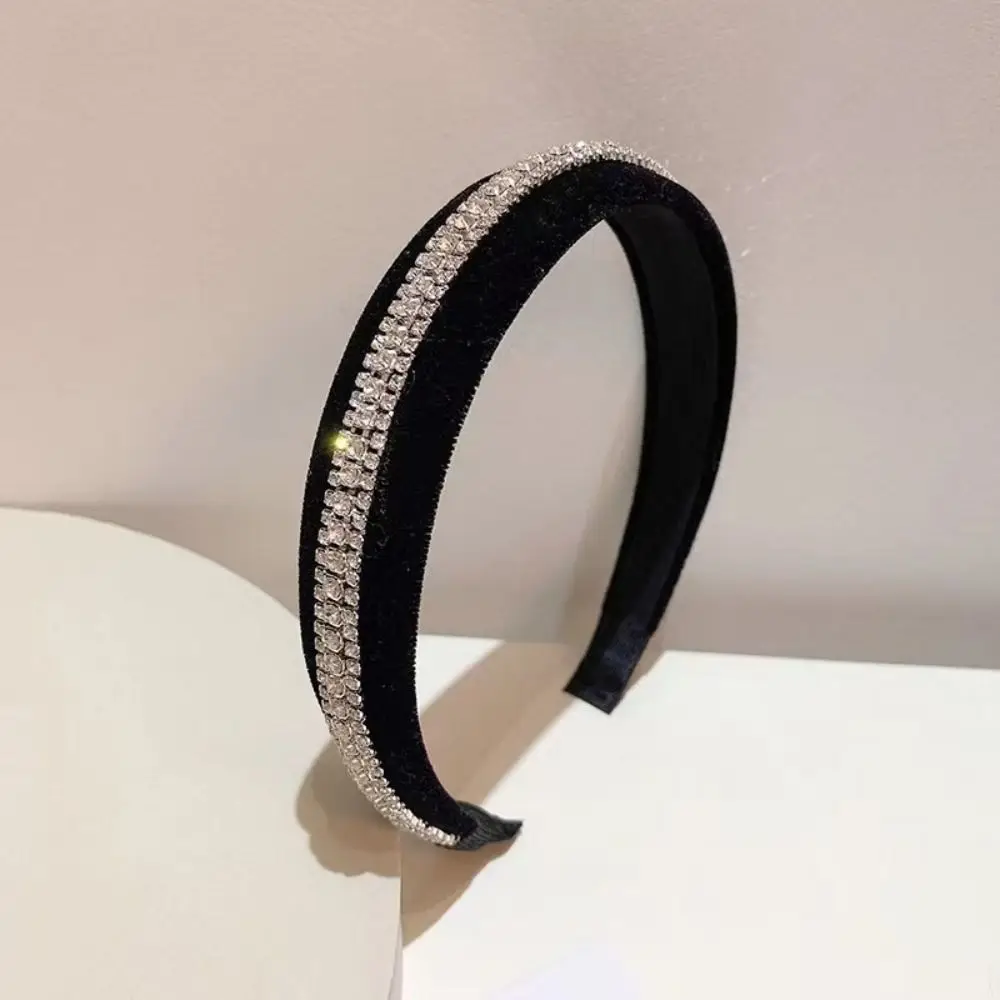 

Simple Super Shiny Rhinestone Temperament Women Hairpin Hair Accessories Hair Hoop Wide Headband