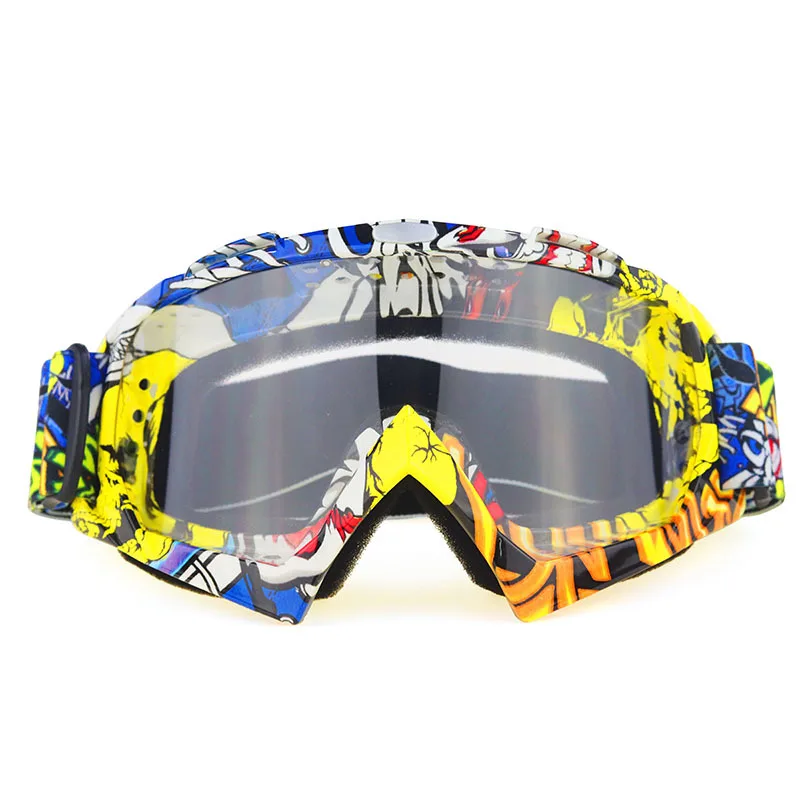 

Colorful Clear Lens Motorbike Eye Protection Universal Moto Dirt Pit Bike Off-road Racing Motorcycle Glasses Motocross Goggle