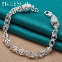 blueench 925 sterling silver braided creative bracelet for man women party charm fashion jewelry