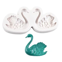 couple swan silicone mold 3d fondant cake decoration mould soap molds chocolate cookie pastry baking tool kitchen accessories