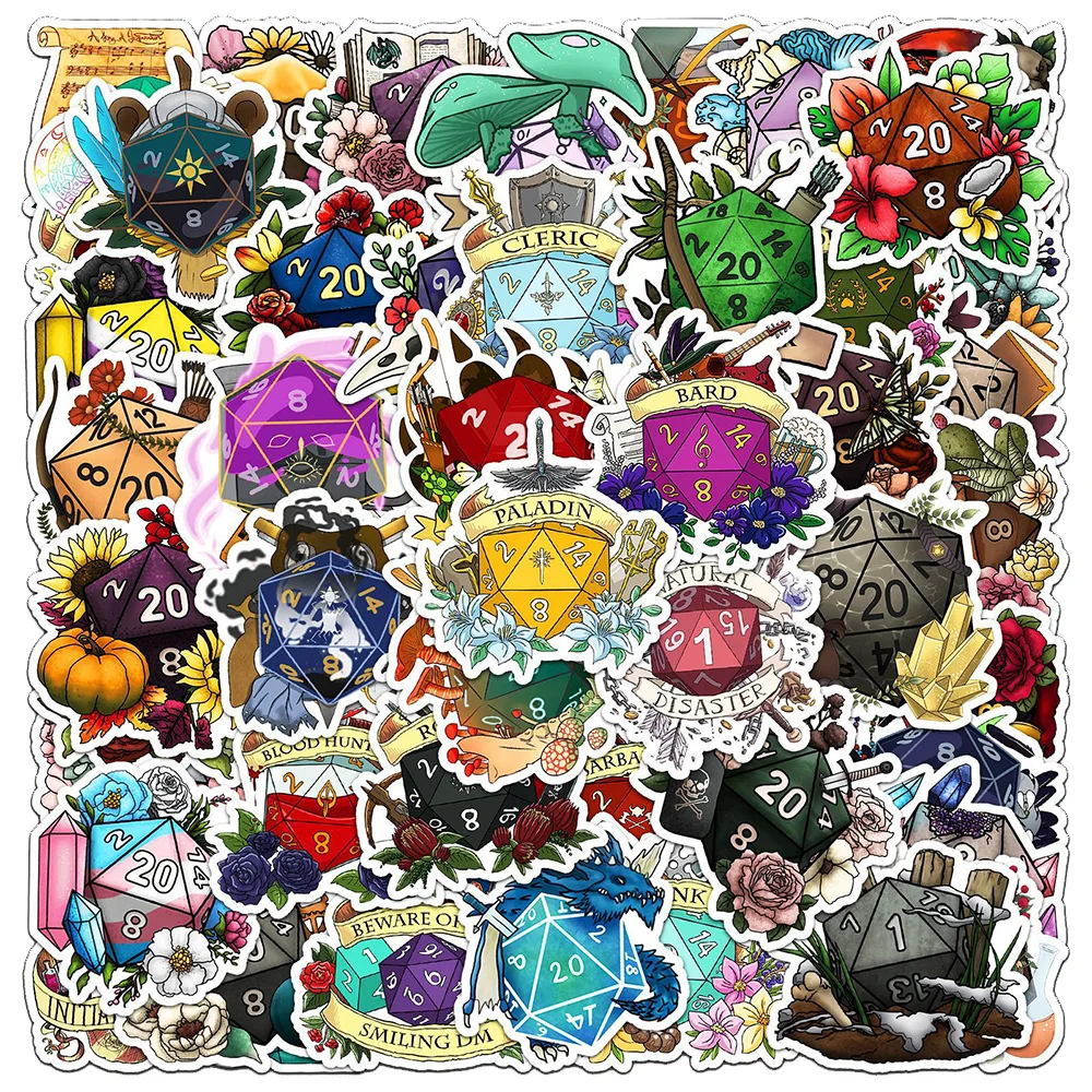 Стикеры с изображением дракона 10/30/50 шт