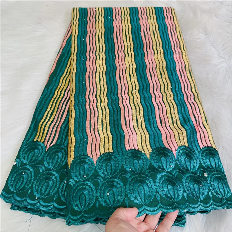 

5 ярдов, швейцарская вуаль, кружевная ткань, новейшая Тяжелая вышивка бисером, африканский 100% хлопок, популярный Дубай Стиль, искусственная ткань, Материал L