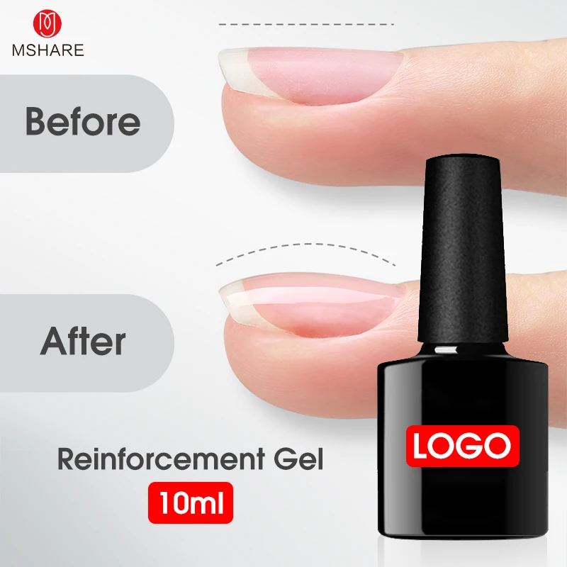 

MSHARE Reinforcement Gel Nail Polish Self Leveling Build Apex Keep C Arc Builder Strengthen Alignment Base Top Soak Off 10ml