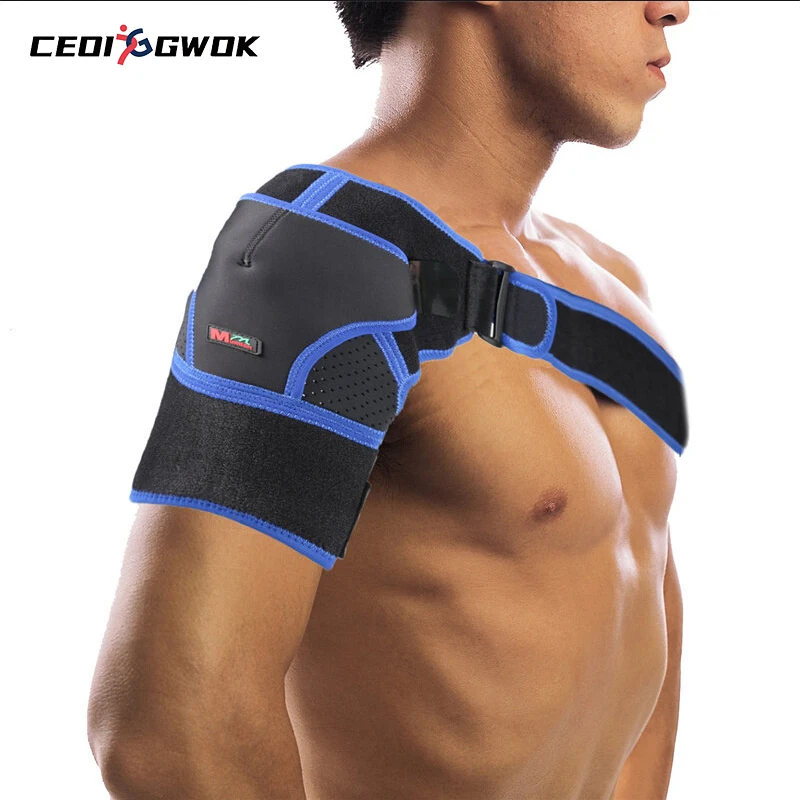 

CEOI GWOK Shoulder Support Brace Back Guard Strap Wrap Pads Sport Wear Exercise Fitness Pressure Single Shoulder Adjustable