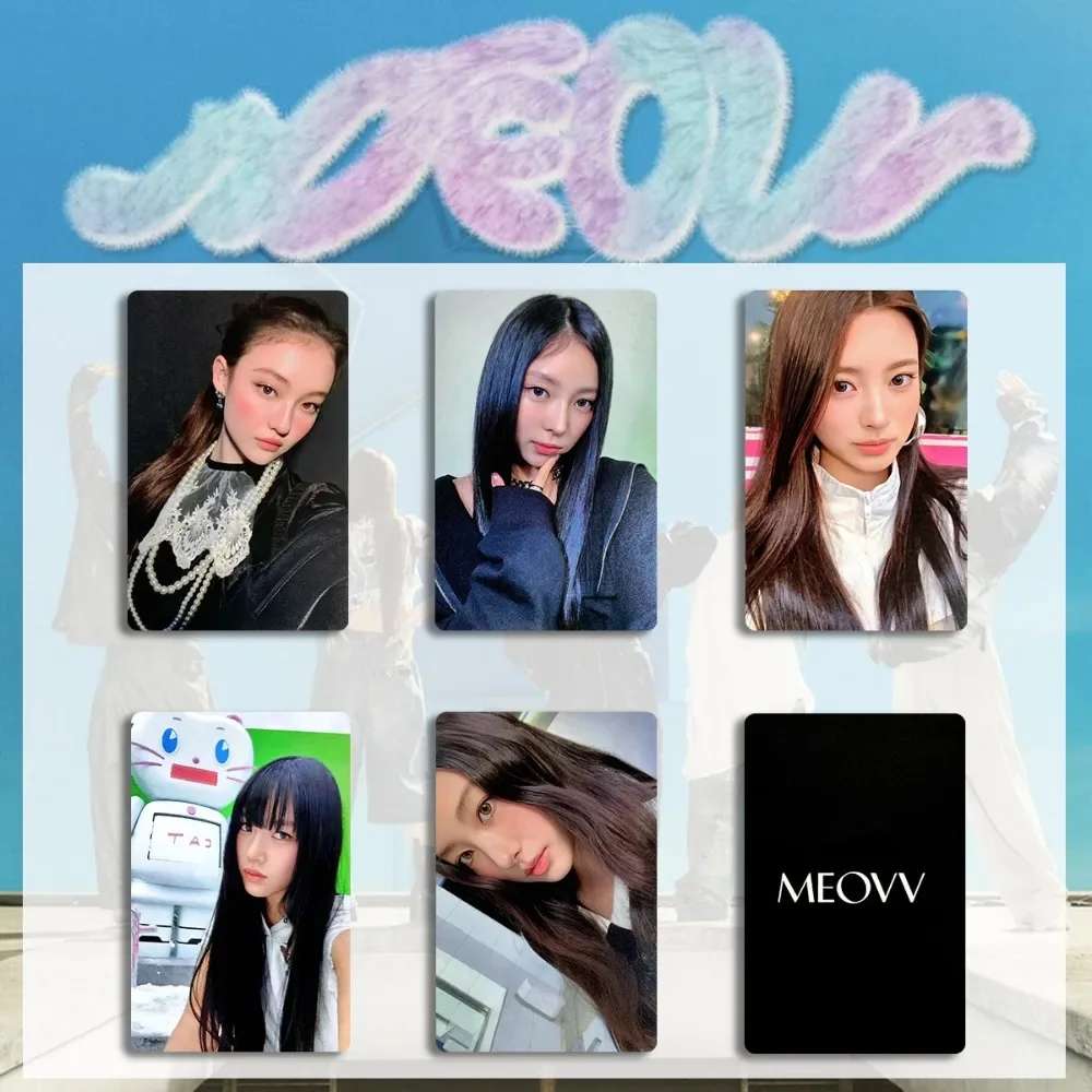 5 шт. Kpop MEOVV Merch Alnum фотокарта Анна Норин Газон Суин ЛОМО карты двухсторонняя карта