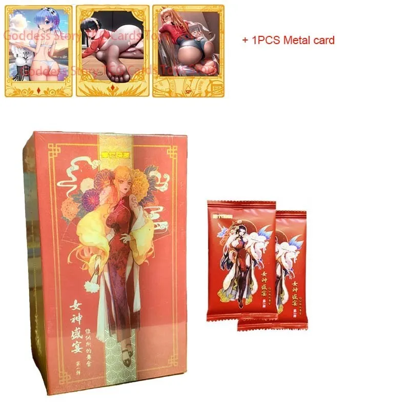 

2023 New Goddess Story Cards harem beauties Metal Cards Booster Box Board Game Cards Table Toy For Christmas