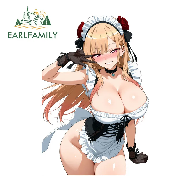 

EARLFAMILY Marin Kitagawa автомобильные наклейки индивидуальные сексуальные взрослые женские мотоциклетные окклюзионные наклейки с царапинами виниловые автомобильные аксессуары