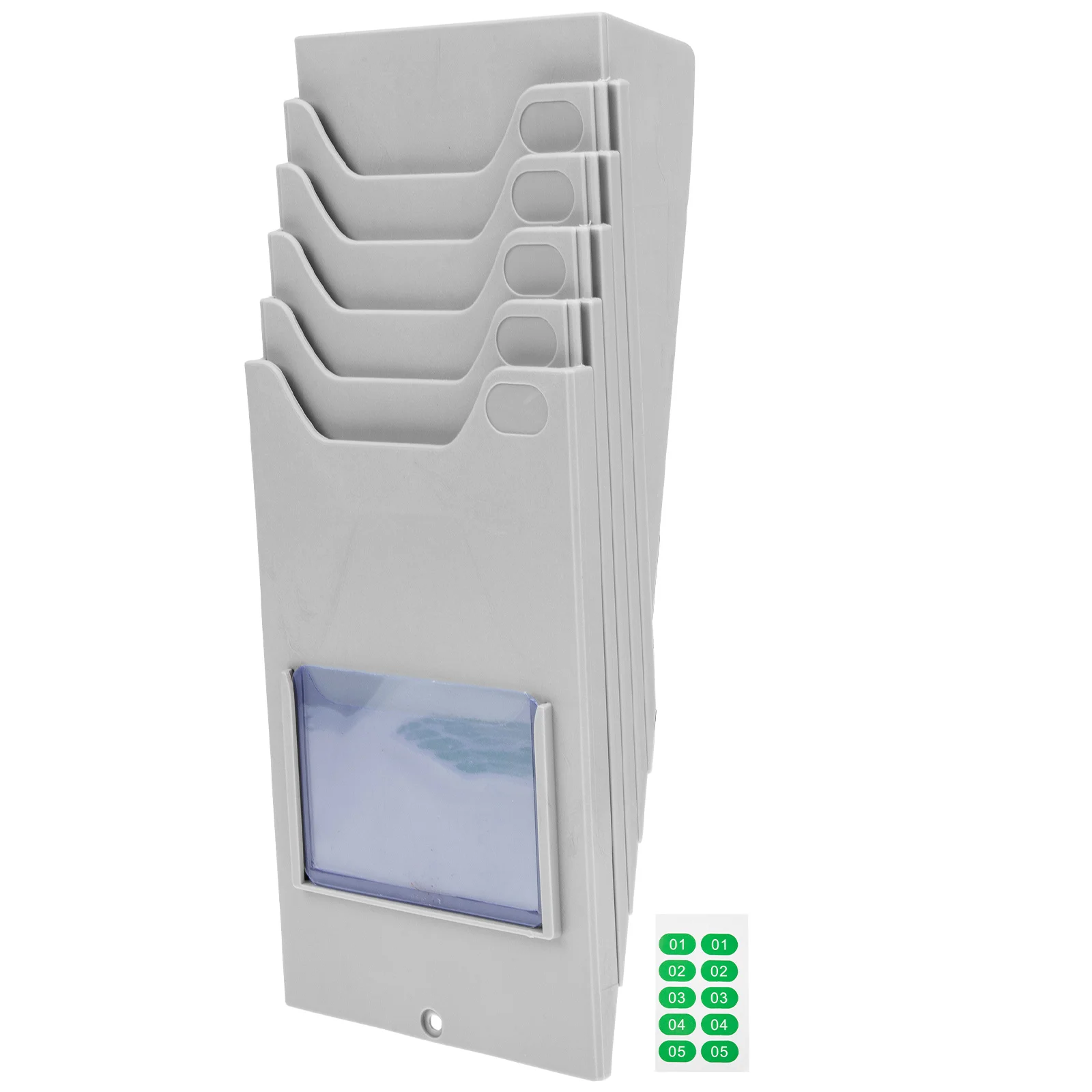 

Material Card Rack Multi-grid Cards Holder Time Wall Hanger Information Manager Tube Office Attendance Plastic Storage Staff