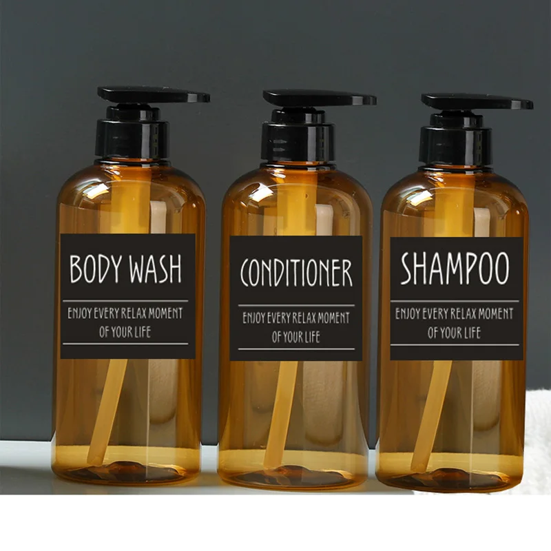 

3pcs/Lot 300ml Body Soap Dispenser Bottles Press Type Lotion Empty Bottle Emulsion Liquid Container Bathroom Washing Storage Jar