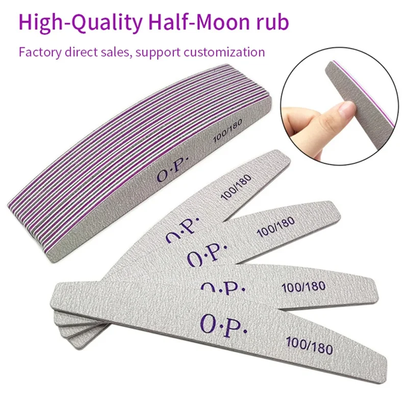 

Nail OPI File 100/180 Grit Professional Material Washable Grey Nails Accessories Manicure Tool Polishing Block Buffer Fingernail