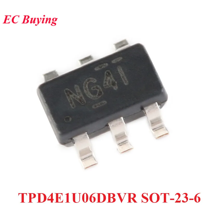 

TPD4E1U06DBVR TPD4E1U06 SOT23-6 SOT-23-6 4-канальное высокоскоростное устройство защиты от электростатического разряда, оригинал