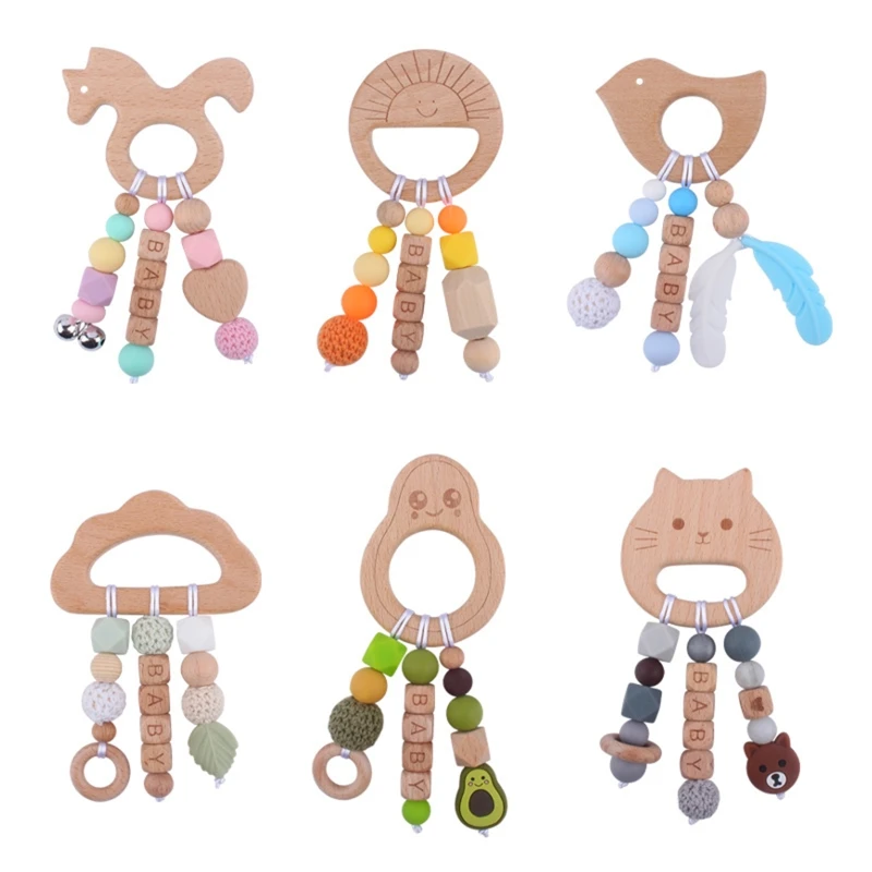 

Cartoon Baby Teether Silicone Educational Toys Blocks Animal Cute Teething Toy