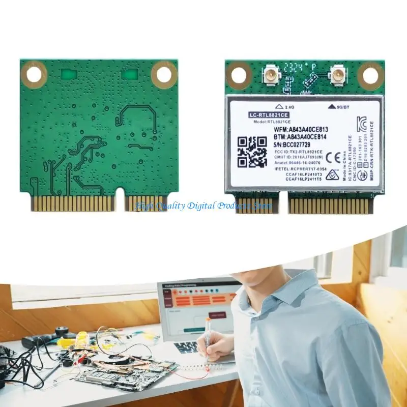 Фото U2JE BL M8821CP2 WIFI 6-карточный беспроводной адаптер RTL8821CE Чип Высокая скорость со стабильной передачей сигнала для ПК и №1