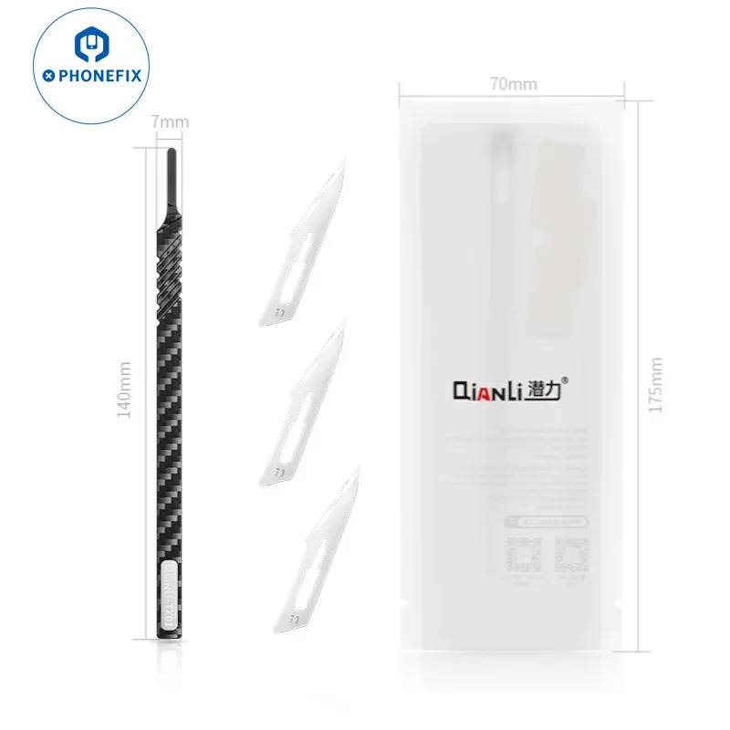 

Qianli TX01 скальпель из углеродного волокна, комплект ножей для материнской платы планшета, резка клея, процессор, удаление микросхем, ремонт мобильных телефонов, ручные инструменты