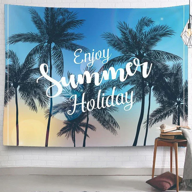 Пляжный гобелен Ashou Coast Настенный декор морской пейзаж украшение для дома