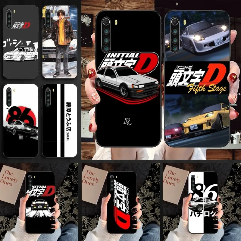 Initial D AE 86 Phone Case For Xiaomi Mi 13 12 11T 10T 9T Lite Pro Ultra Note 10 Poco F3 F4 X4 GT Soft Black Phone Cover