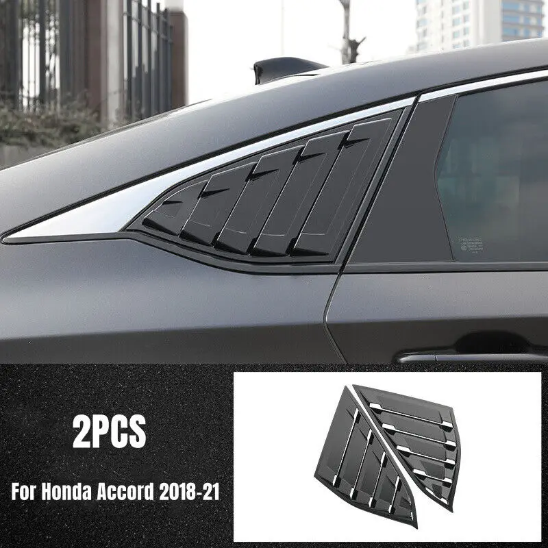 

Для Honda Accord 10-го поколения 2018-2021, автомобильная задняя жалюзи, боковая крышка, накладка, наклейка, вентиляционный совок, АБС-пластик, карбоновые аксессуары