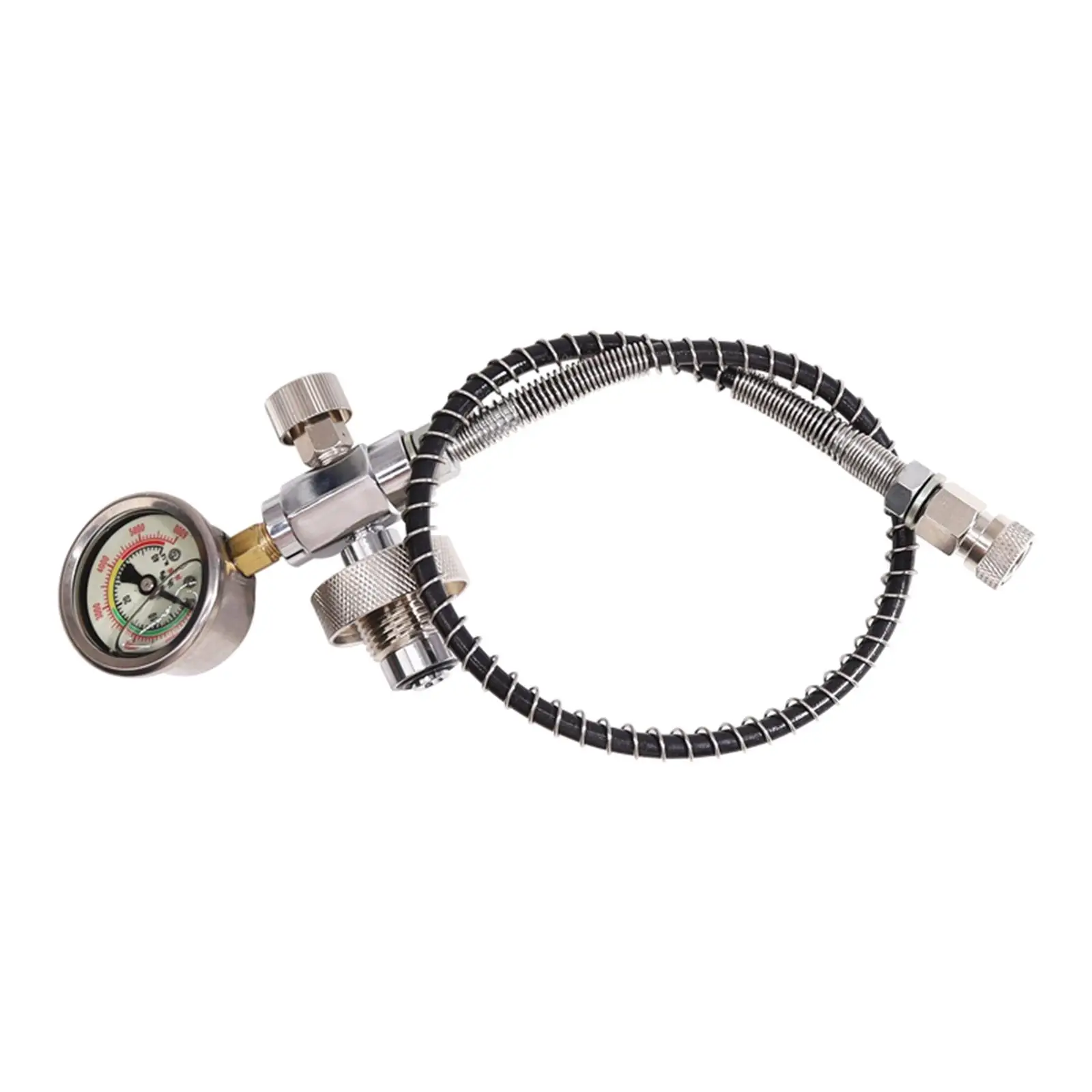 

Tank Fill Station Diving Scuba Compressed Air Din Valve Gauge with Gauge