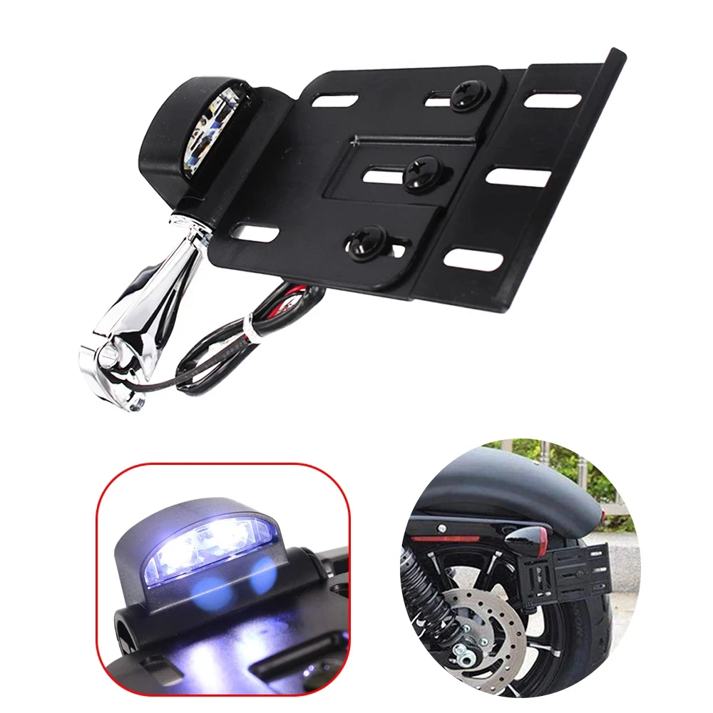 

Collapsible LED License Plate Bracket For Harley Sportster XL883R XL883N XL883L XL883 XL1200 XL1200V XL1200R XL50 2004-2016