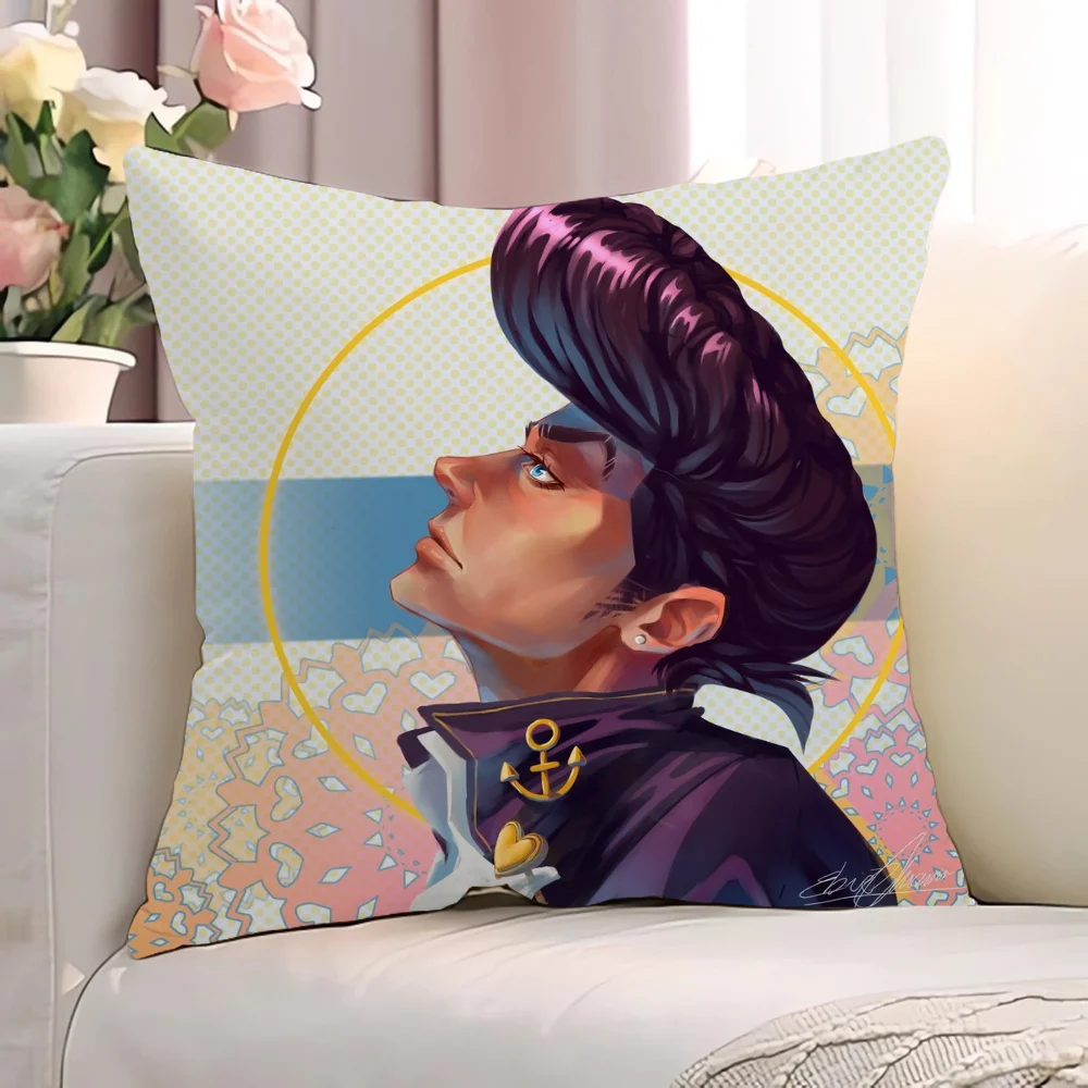 Декоративный чехол для подушки J-JoJo's невероятные приключения 45x45 см